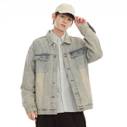 Men's washed denim jacket, view 3 - MRSLM