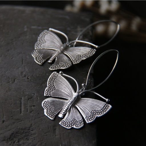 sterling silver butterfly vintage earrings - MRSLM