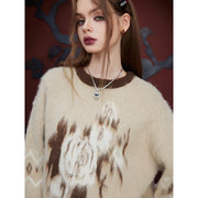 women's floral knit sweater, view 5 - MRSLM