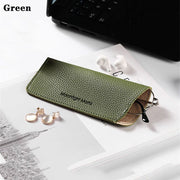 portable pu leather glasses bag, view 5 - MRSLM