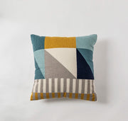geometric embroidered cushion cover, view 6 - MRSLM