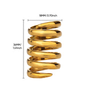 multi-layer twist stainless steel ring, view 4 - MRSLM