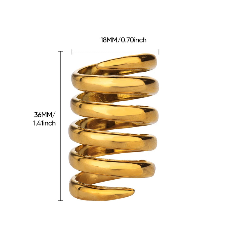multi-layer twist stainless steel ring, view 4 - MRSLM