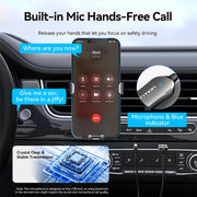 Bluetooth 5.4 aux adapter car receiver, view 7 - MRSLM