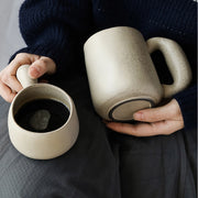handcrafted stoneware retro coffee mug, view 9 - MRSLM