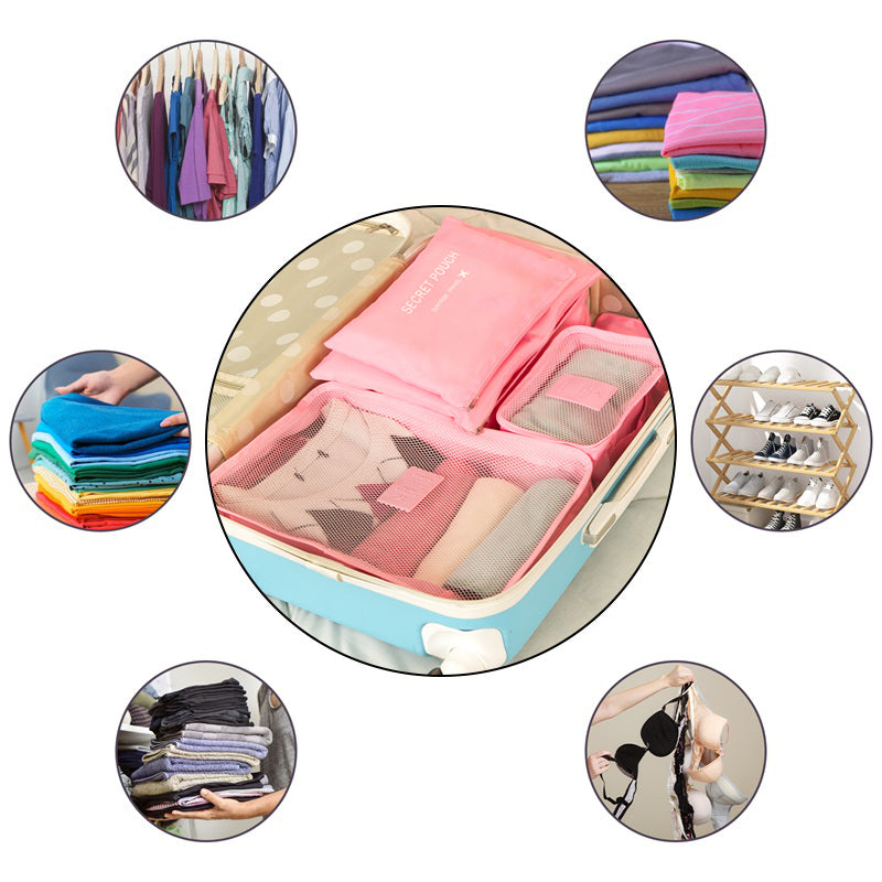 6-piece portable travel organizer set, view 10 - MRSLM