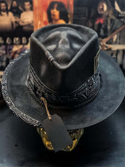 handmade skull plush cowboy hat, view 5 - MRSLM