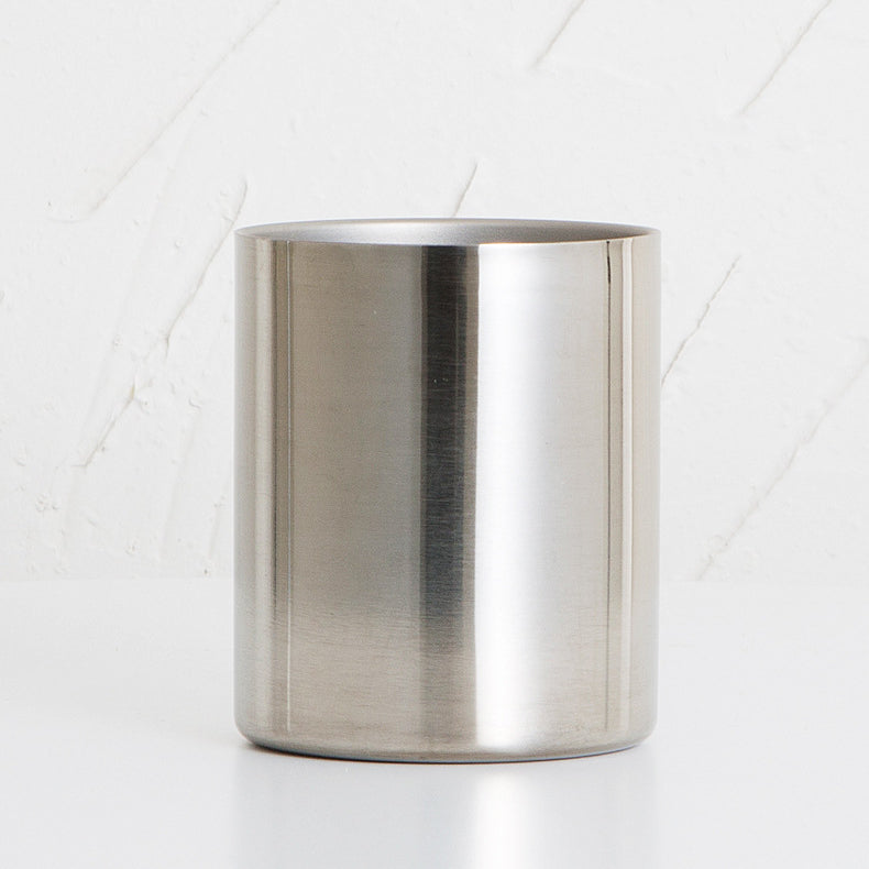 stainless steel cylinder pen holder, view 4 - MRSLM