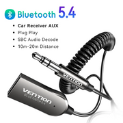 Bluetooth 5.4 aux adapter car receiver, view 2 - MRSLM