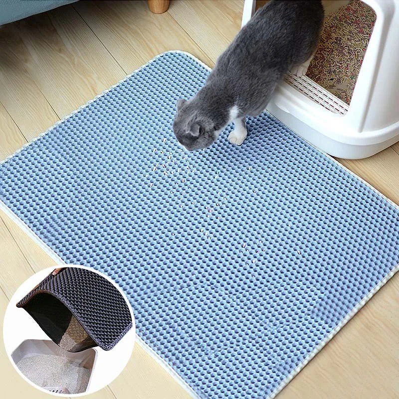 foldable waterproof cat litter mat, view 8 - MRSLM