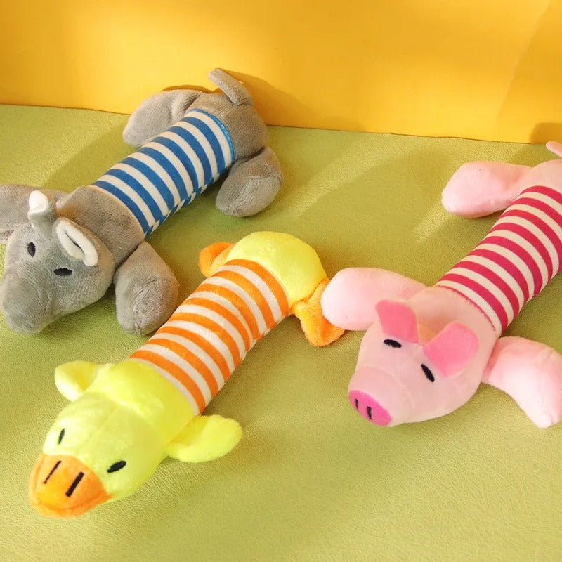 Squeaky plush animal toys for puppies, view 5 - MRSLM