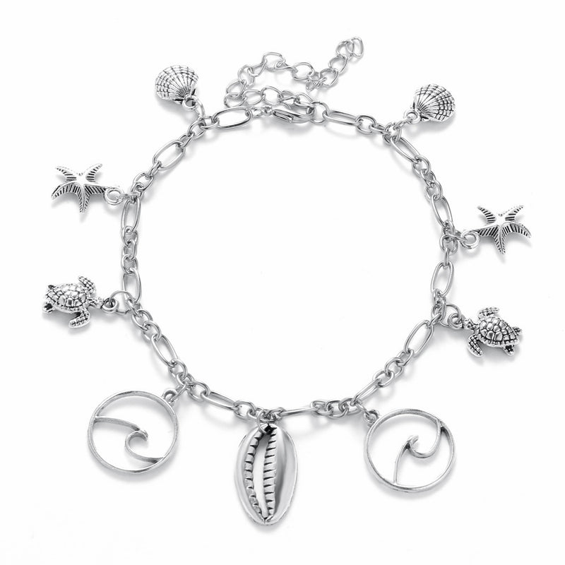 bohemian starfish anklet, view 3 - MRSLM