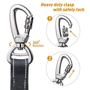 no-pull reflective bungee dog leash, view 4 - MRSLM