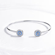 women's sterling silver open bangle, view 3 - MRSLM
