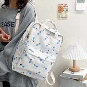 tulip print women's backpack, view 3 - MRSLM