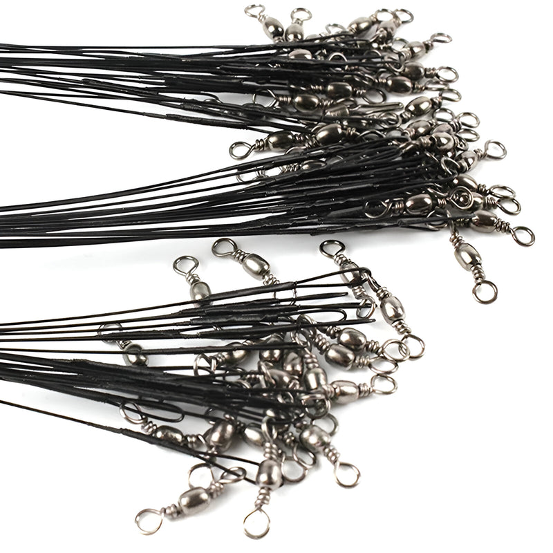 anti-bite fishing leader steel wire with swivel, view 8 - MRSLM