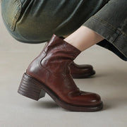 women's leather ankle boots, view 7 - MRSLM