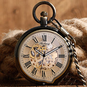 open-face automatic mechanical pocket watch, view 5 - MRSLM