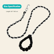 heavy duty metal chain dog leash, view 9 - MRSLM