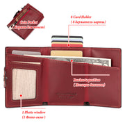 crazy horse cowhide wallet, view 3 - MRSLM