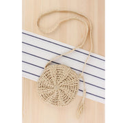 Bohemian round straw crossbody bag, view 5 - MRSLM
