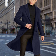 Men's long woolen trench coat, view 5 - MRSLM