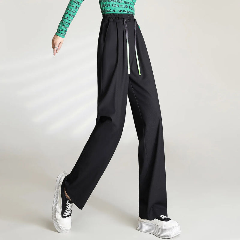 loose fit wide leg women's pants, view 2 - MRSLM