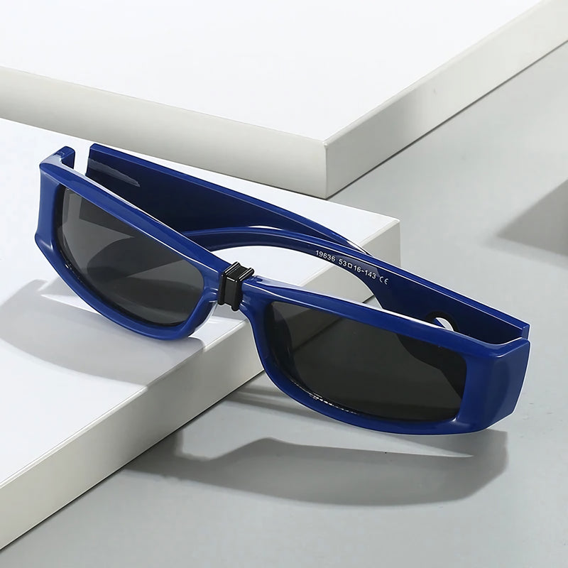 retro rectangle sunglasses, view 7 - MRSLM