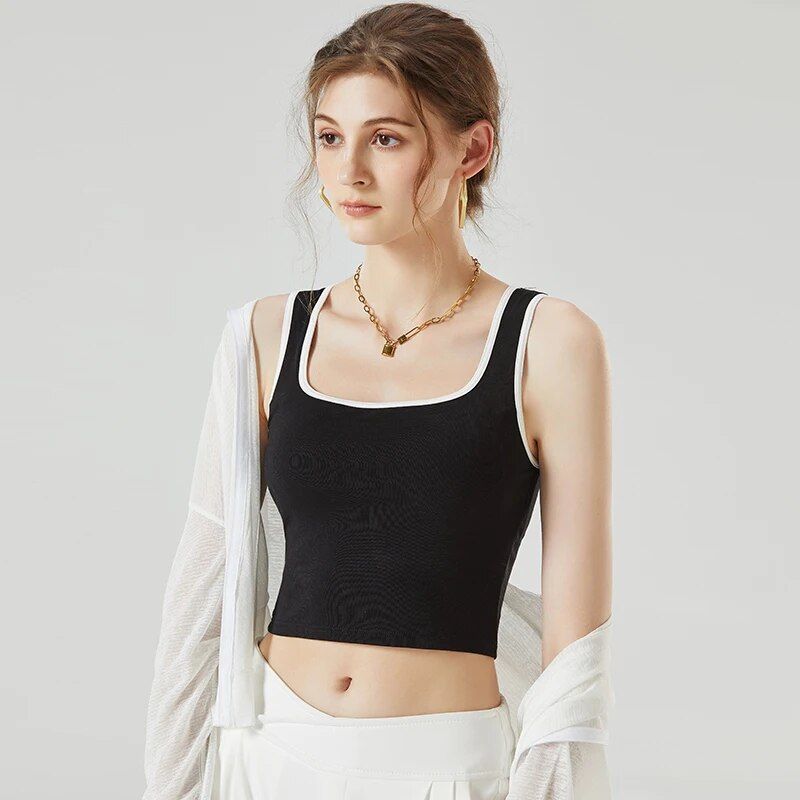 padded strap crop top, view 5 - MRSLM