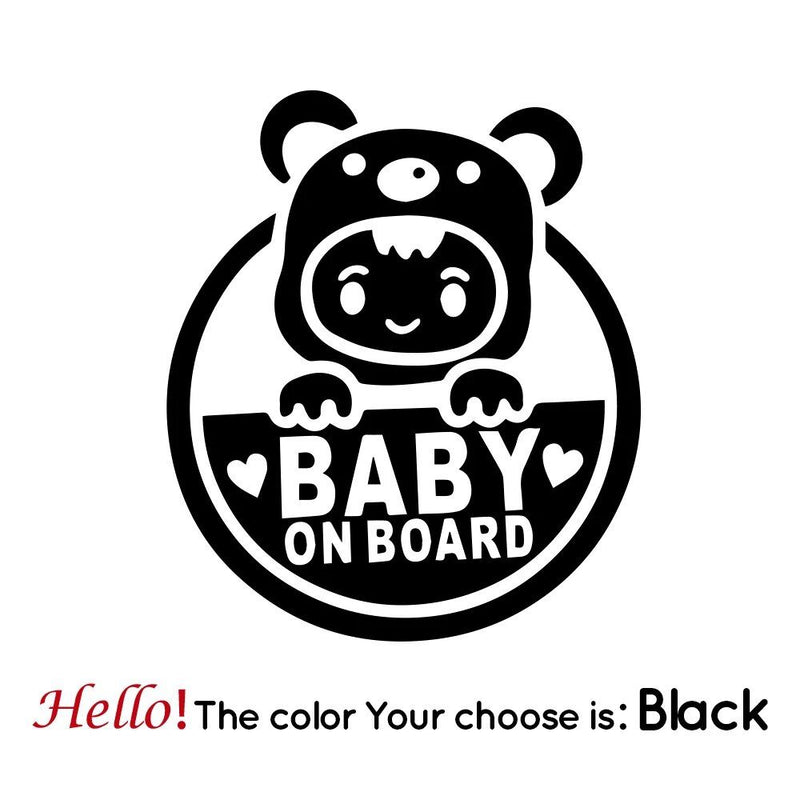 reflective baby on board car decal, view 3 - MRSLM