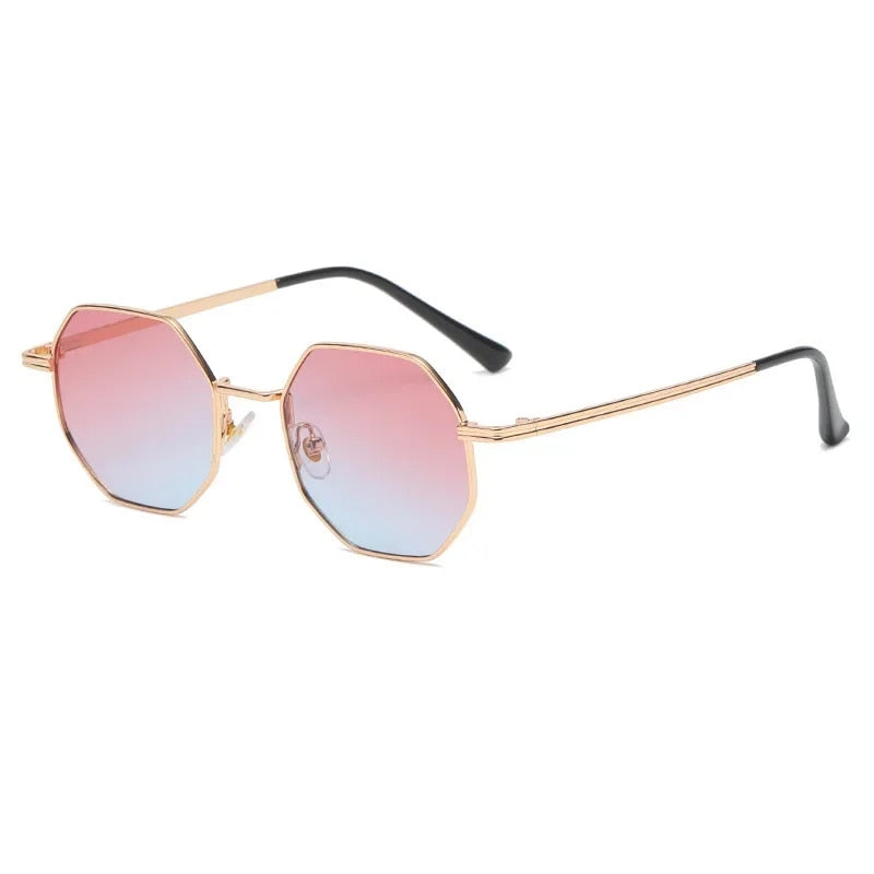 polygonal metal sunglasses for women, view 5 - MRSLM