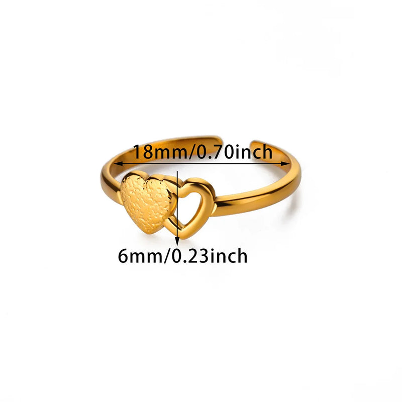 minimalist adjustable heart ring, view 8 - MRSLM