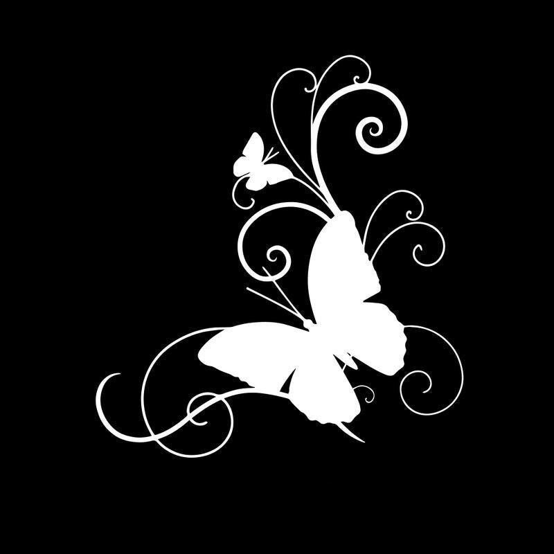 3d butterfly vinyl car sticker, view 3 - MRSLM
