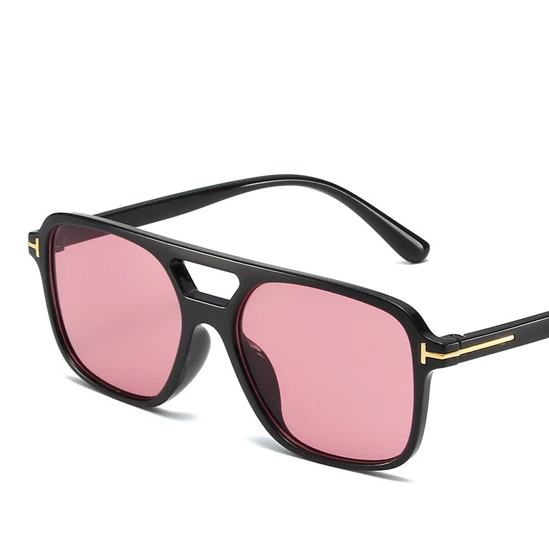 fashion square rivet sunglasses, view 2 - MRSLM