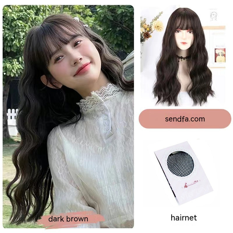 long curly wig with bangs, view 7 - MRSLM