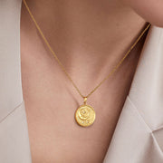women's retro coin pendant necklace - MRSLM