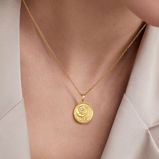 women's retro coin pendant necklace - MRSLM