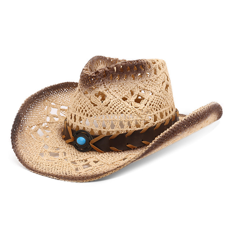 hollow out western cowboy hat, view 2 - MRSLM
