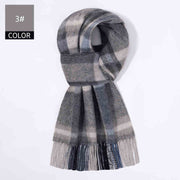 Men's plaid wool scarf, view 10 - MRSLM