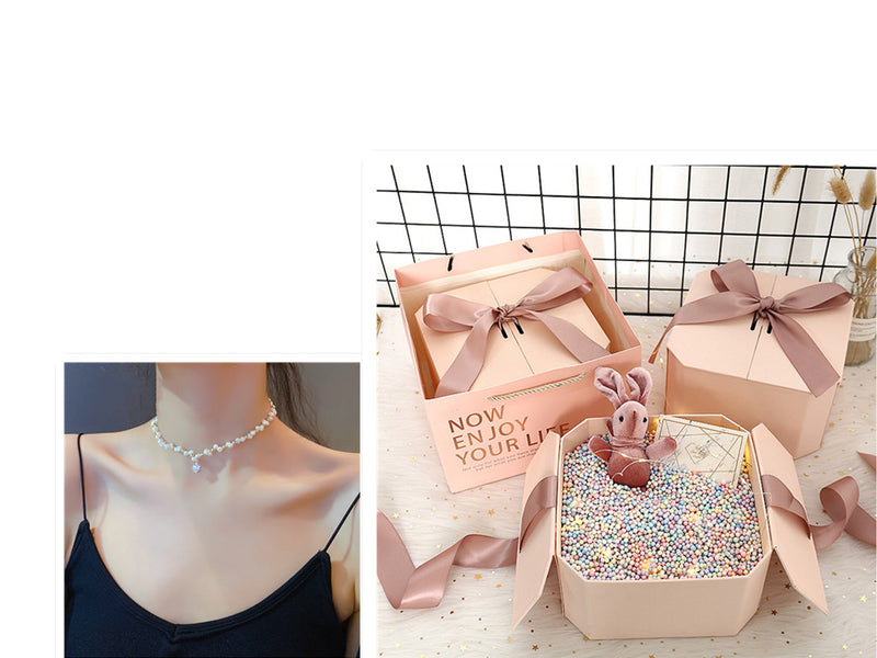 pearl necklace with gift box, view 8 - MRSLM