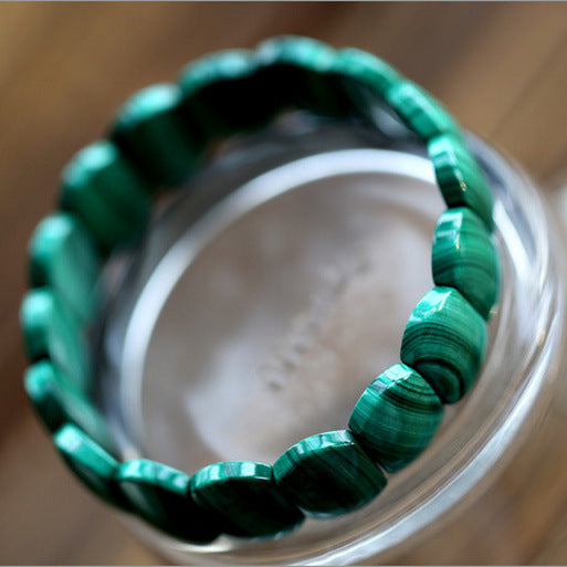 natural malachite bead bracelet - MRSLM