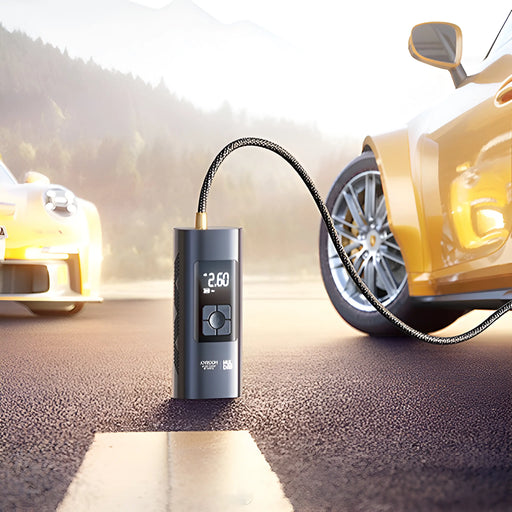 portable 30w car tire inflator with double cylinder air pump - MRSLM