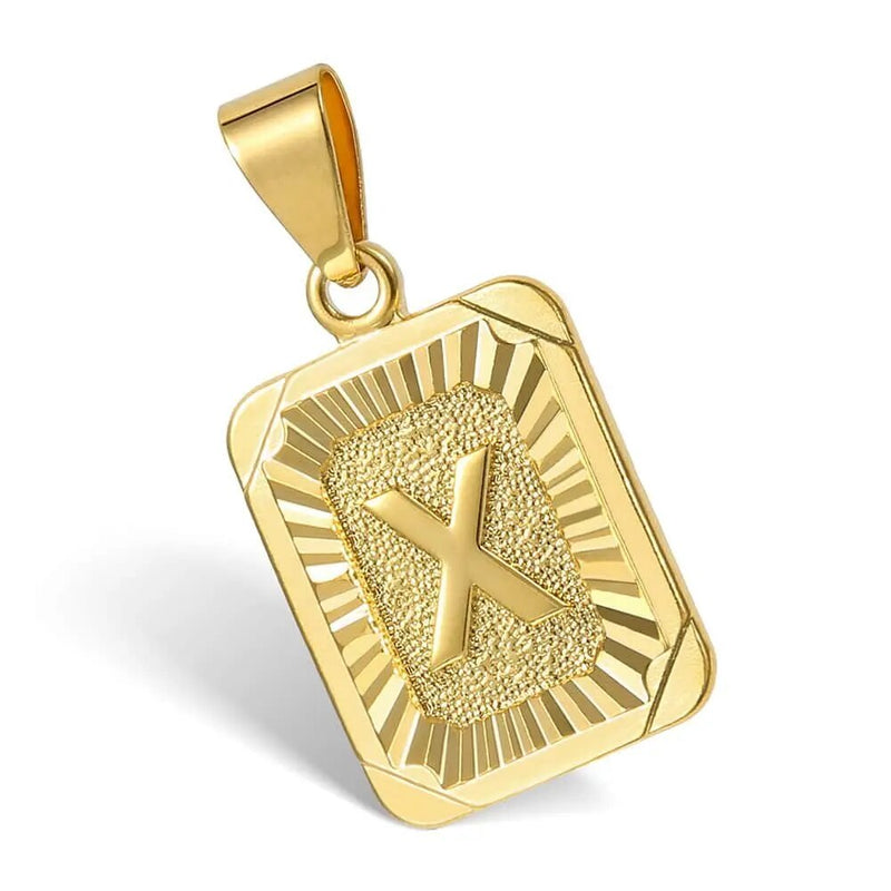 gold plated initial necklace, view 27 - MRSLM