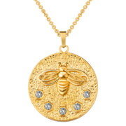 women's retro coin pendant necklace, view 5 - MRSLM