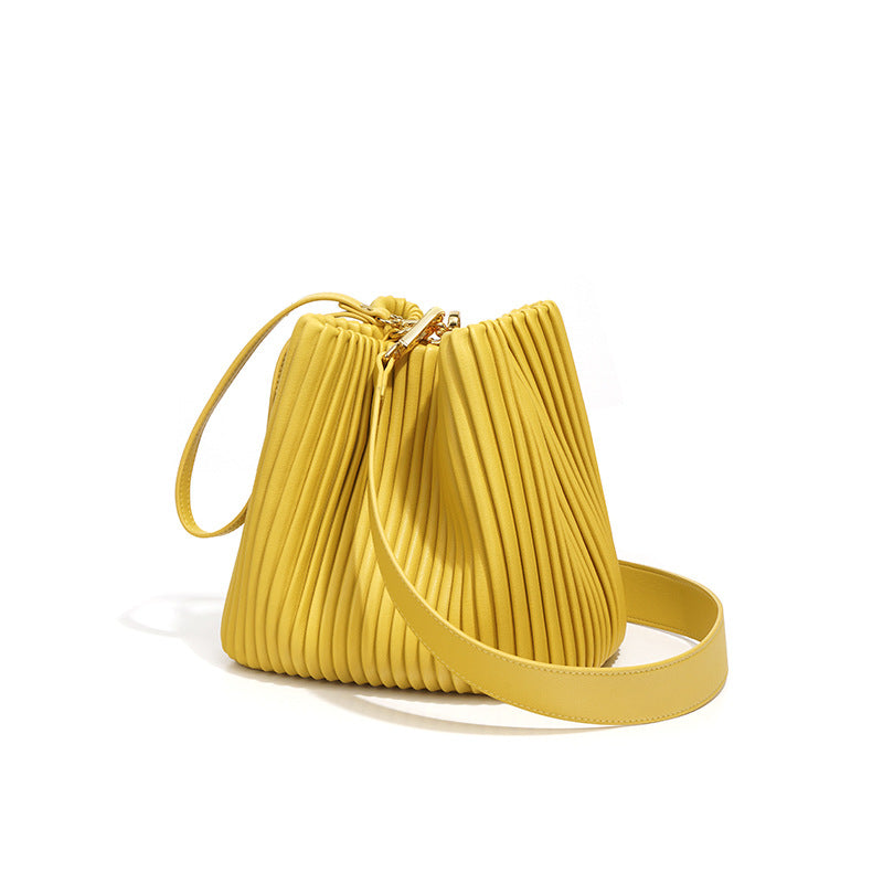ruched bucket bag, view 17 - MRSLM