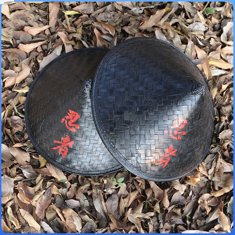 Retro black bamboo fisherman hat, view 4 - MRSLM