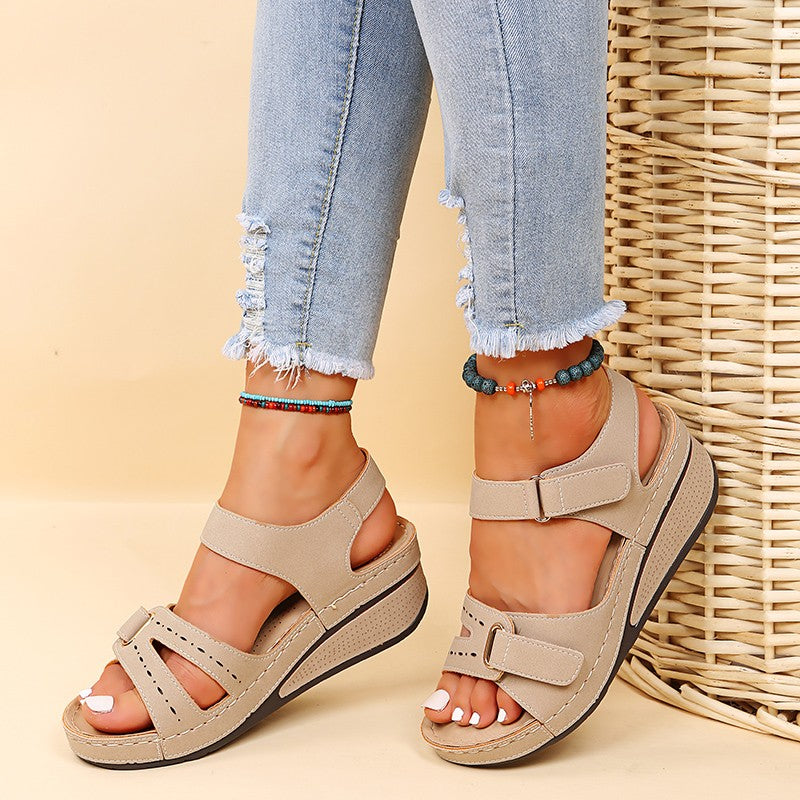summer canvas wedge sandals, view 6 - MRSLM