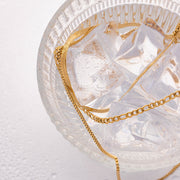 layered snake chain necklace, view 7 - MRSLM