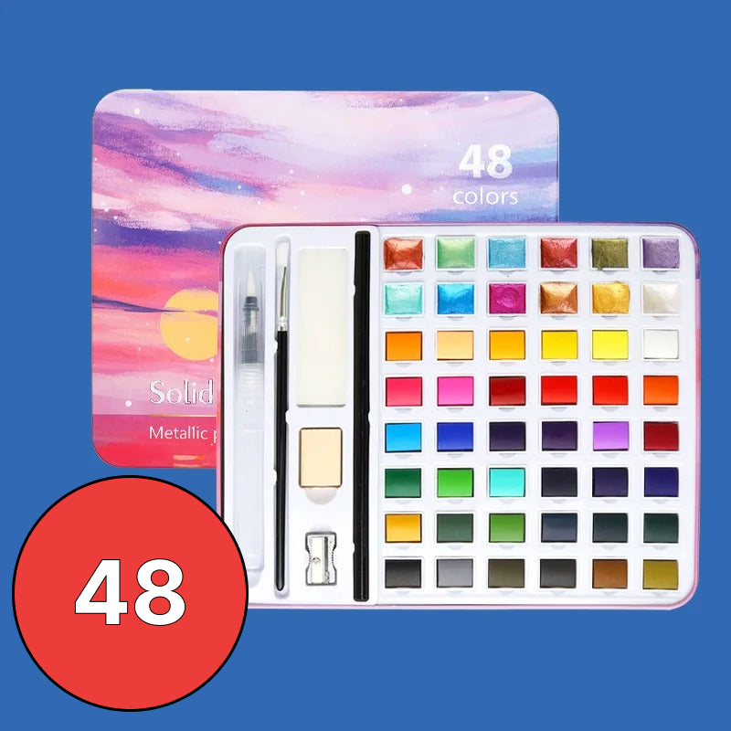 solid watercolor paint set, view 2 - MRSLM