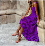 women's sling bohemian printed dress, view 4 - MRSLM